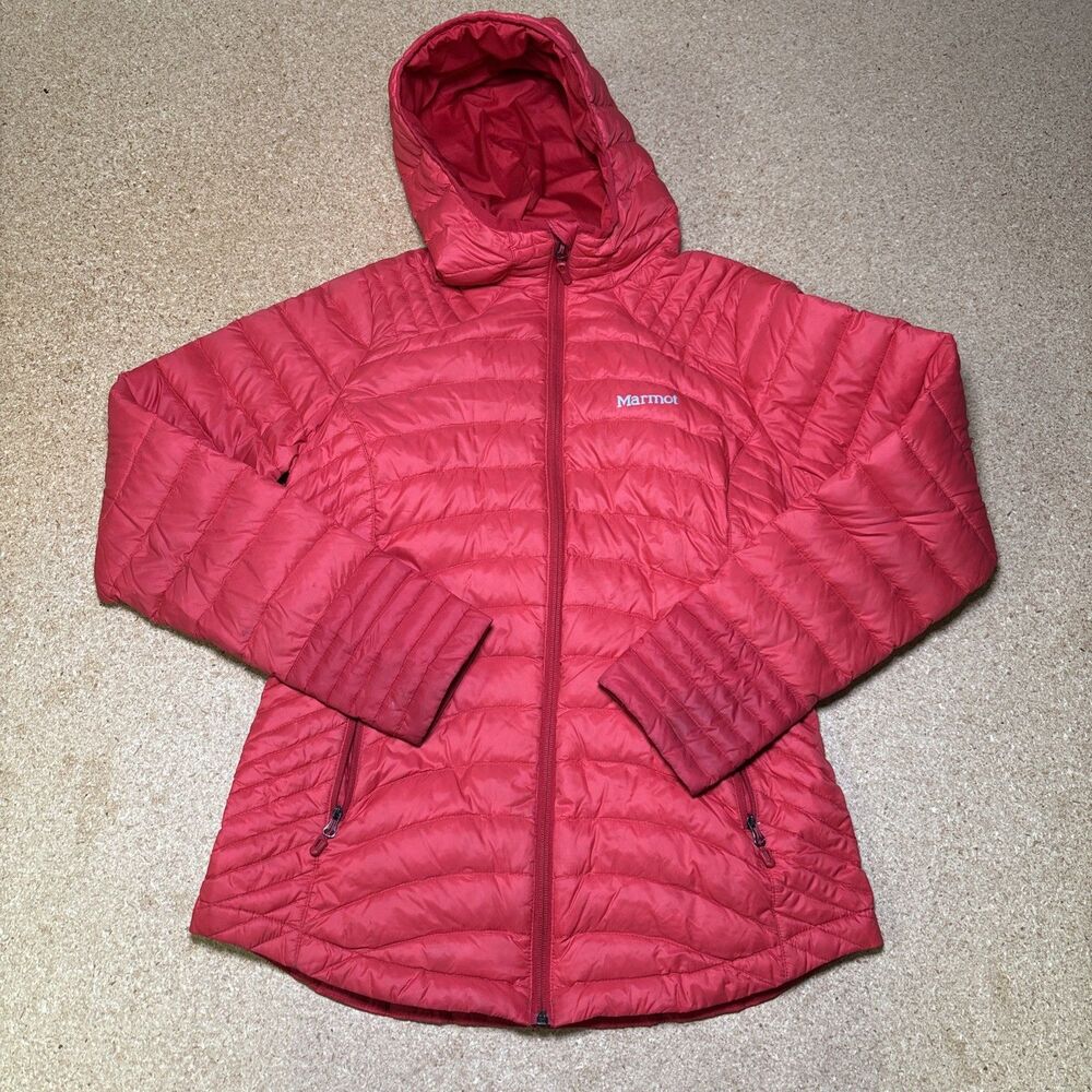 Women's Marmot Electra Jacket - Size Small- 700 Fill Power Down Red